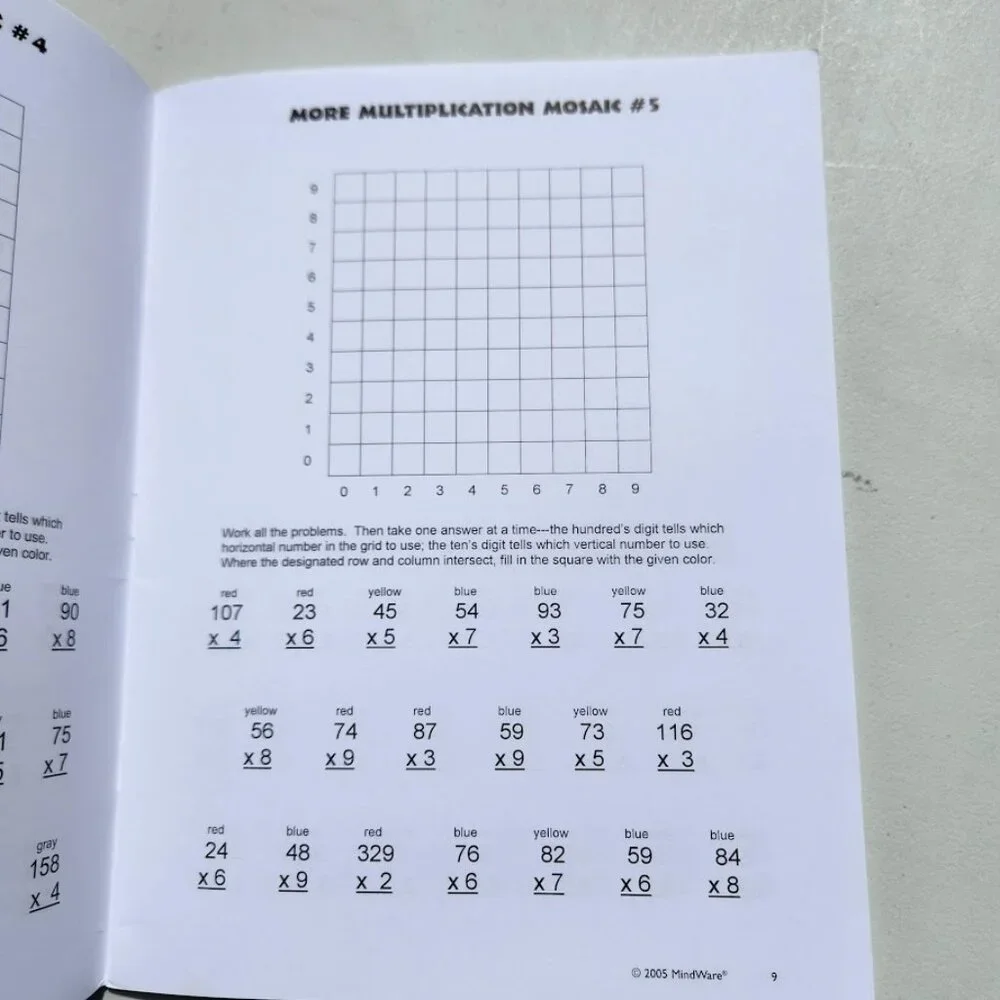 Workbook Activity Book Bundle Lot of 3 Books Multiplication Math Puzzle Card Gam